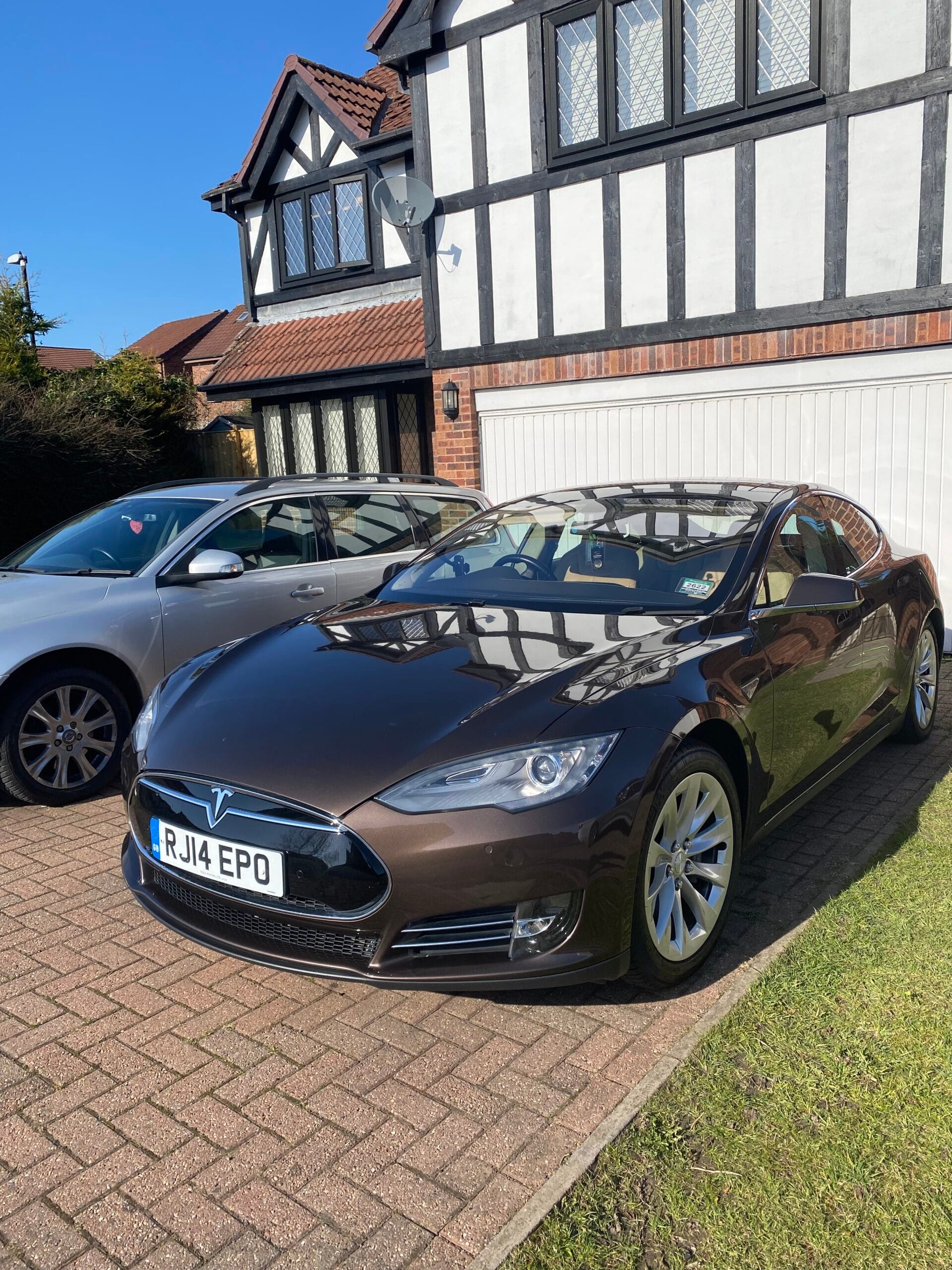 Our first Tesla Model S – the bronze 2014 car that started Eco Exec Cars